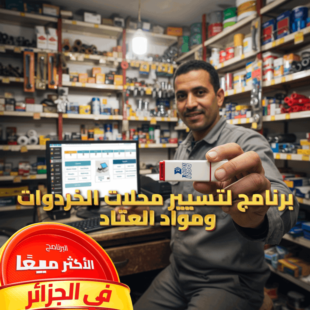 برنامج لتسيير محلات الخردوات ومواد العتاد 2025