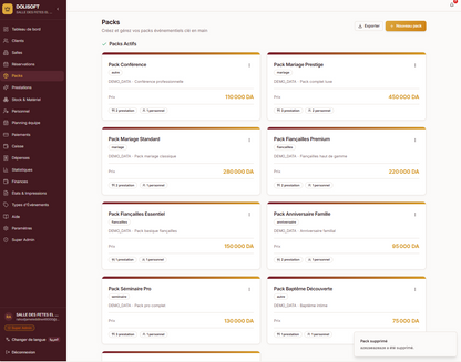 DOLISOFT — Le logiciel de Gestion des salles des fêtes