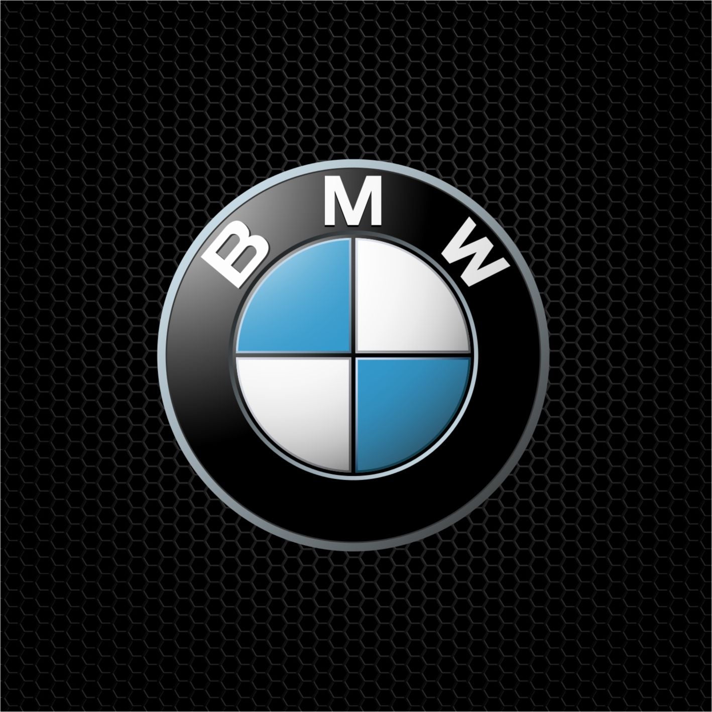 POSTER  Polycarbone 15mm 40x40cm LOGO BMW