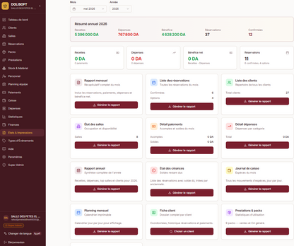 DOLISOFT — Le logiciel de Gestion des salles des fêtes
