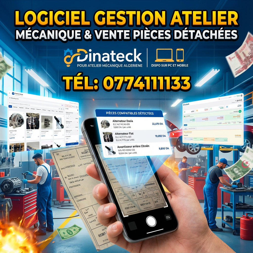 Logiciel de gestion Atelier Mecanique (Garagiste) & Vente Pieces detachées